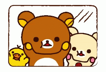 Rilakkuma And Friends On Glass GIF