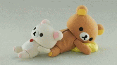 Rilakkuma Bear Lying GIF