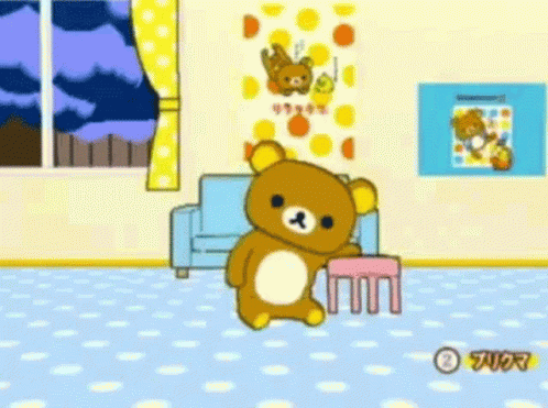 Rilakkuma Fall Down On Floor GIF