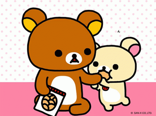 Rilakkuma Feeding Bear Love GIF