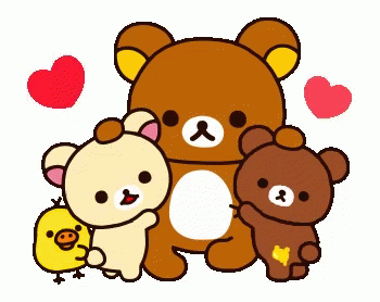 Rilakkuma Hugging Each Other GIF