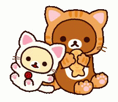 Rilakkuma Wearing Cat Outfit GIF