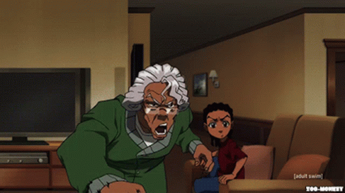 Riley Freeman The Boondocks Breaking Granddad GIF