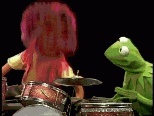 Puppet Headbang Rimshot GIF