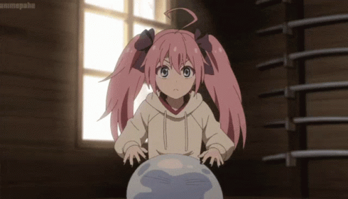 Milim Nava Slapping Rimuru In Slime Form GIF