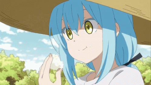 Rimuru Eating Rice Balls GIF