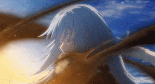 Floating Rimuru Tempest Wearing Scarf GIF