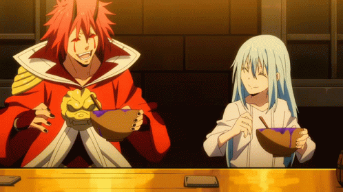 Rimuru Tempest Eating With Veldora GIF