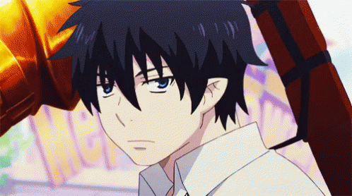 Cute Shoked Rin Okumura GIF