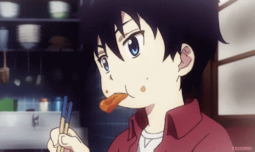 Kid Eating Rin Okumura GIF