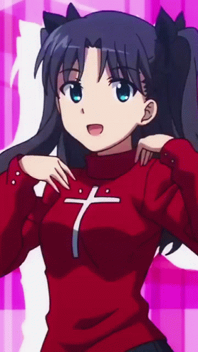 Rin Tohsaka Anime Dance GIF