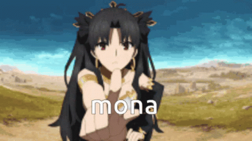 Rin Tohsaka Anime Saying Mona GIF