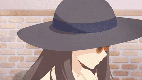 Rin Tohsaka Anime Taking Off Her Hat GIF