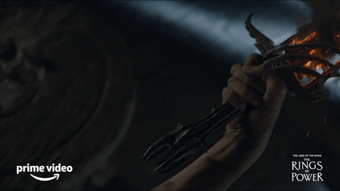 Rings Of Power Burning Sword GIF