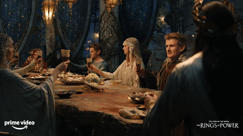 Rings Of Power Dinner Cheers GIF