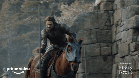 Rings Of Power Halbrand Riding Horse GIF