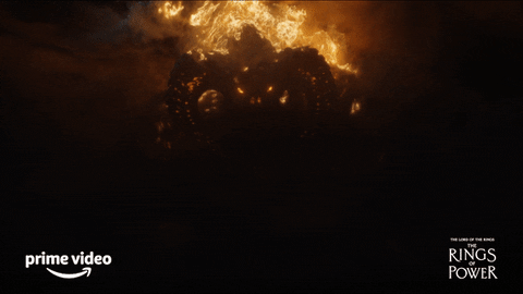 Rings Of Power Monster Burning GIF