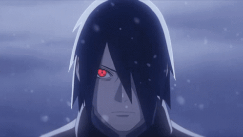 Rinnegan Sasuke In The Snows GIF