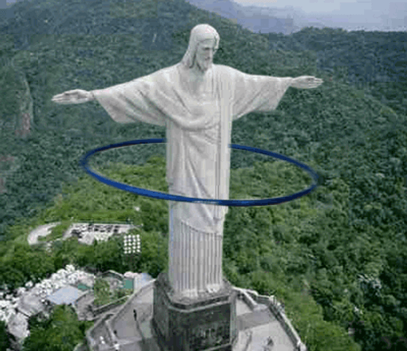 Rio De Janeiro Brazil Statue Hula Hoop GIF