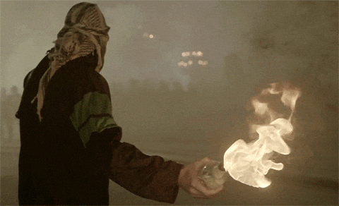Riot Flaming Bottles GIF