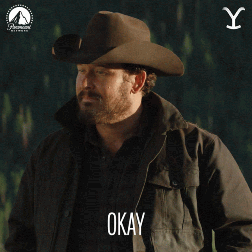 Rip Yellowstone Nodding Okay GIF