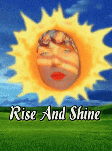 Rise And Shine Spinning Sun Head GIF