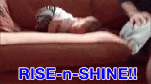 Rise And Shine Sleepy Baby Waking Up GIF