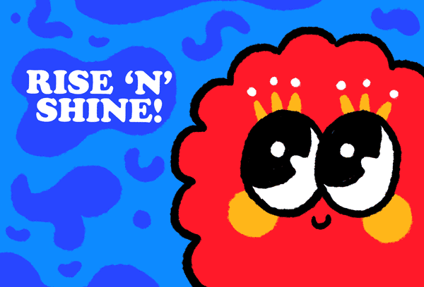 Rise And Shine Cute Orange Cloud GIF