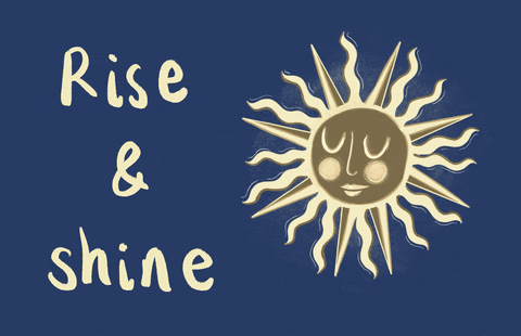 Rise And Shine Medieval Sun Face GIF