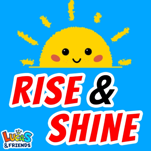 Rise And Shine Poster With Sun GIF