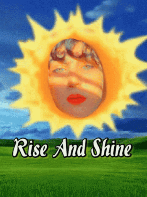 Rise And Shine Spinning Sun Head GIF