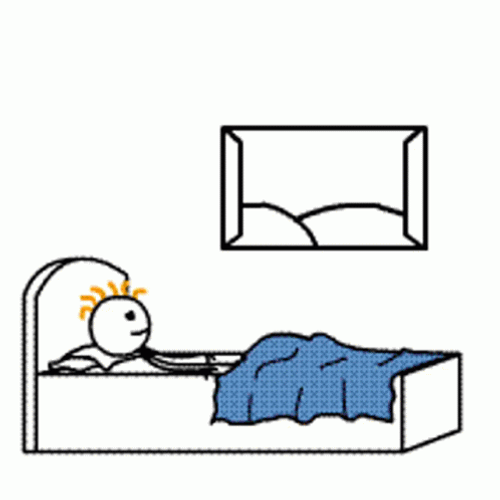 Rise And Shine Stickman Waking Up GIF