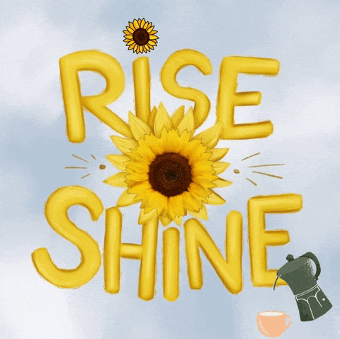 Rise Shine Poster With Sunflower