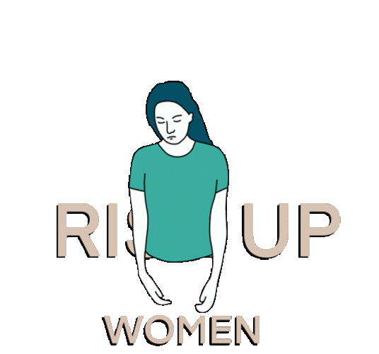 Rise Women Transparent Sticker GIF