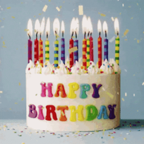 Rising Balloon Cake Happy Birthday GIF