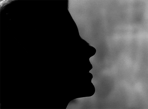 Rita Hayworth Orson Welles Silhouette Kiss GIF