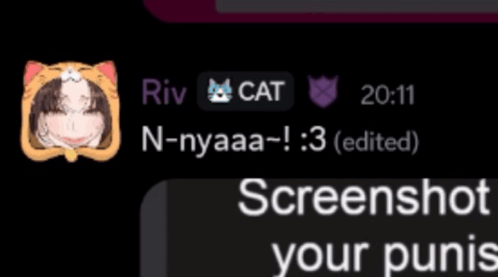 Riv Cat N-Nyaaa Text Message Screenshot