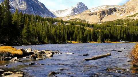 River Mountain Landscape GIF