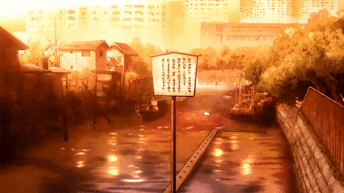River With Sign Saying Tokyo