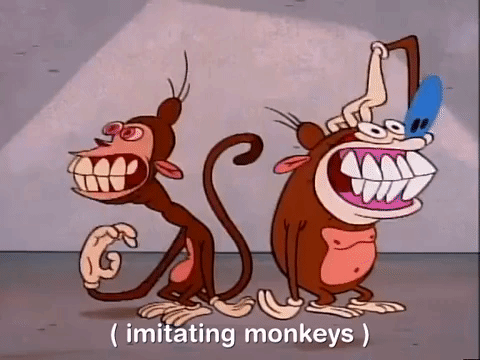 Rizz Funny Monkeys The Ren And Stimpy Show GIF
