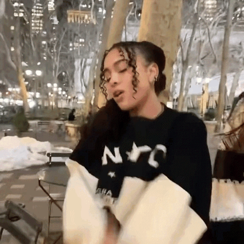 Rizz Meme Girl Act Cool Singing GIF