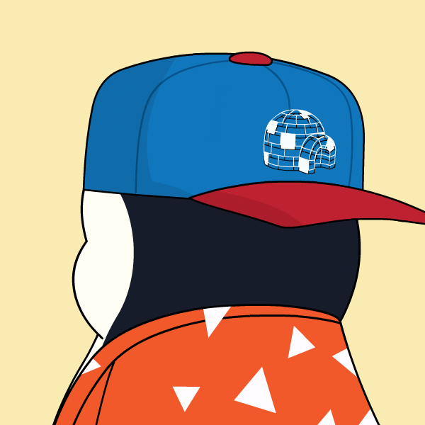 Rizz Pudgy Penguin Turn Around Wink GIF