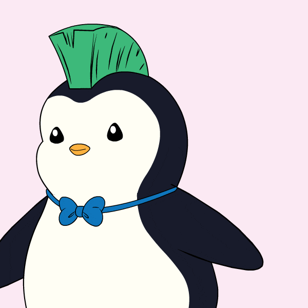 Rizzler Mohawk Pudgy Penguin Eyebrow Raise GIF