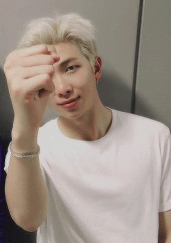 Kpop Bts Rm Fist Bump Bye Wave GIF