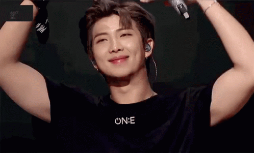 Kpop Bts Rm Heart Head Smile GIF