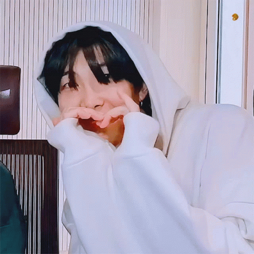 Bts Rm Finger Heart Smile GIF