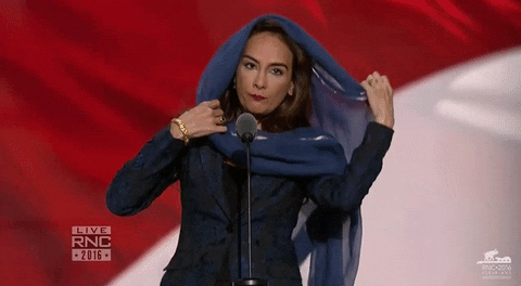 Rnc Presenter Fixing Shawl GIF