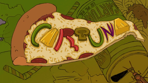 Roach Feasting On A Slice Of Pizza GIF