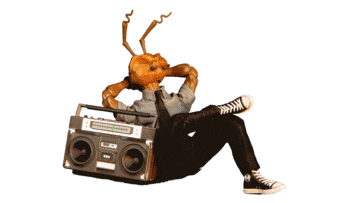 Roach Vibing Into Music GIF