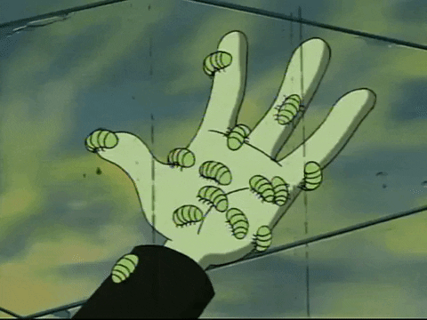 Roaches Creeping Crawling Hands GIF